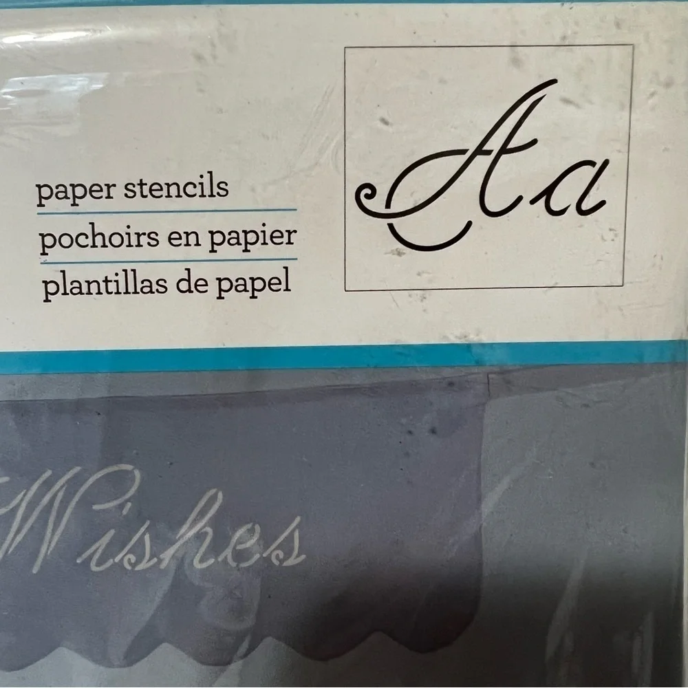 Martha Stewart Paper Cursive Alphabet Lettering Stencils DIY Wedding Event New